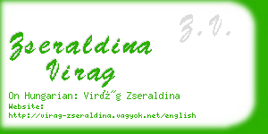 zseraldina virag business card